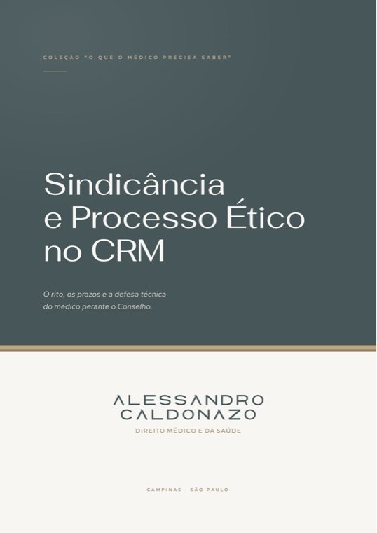 Capa de Sindicância e Processo Ético no CRM