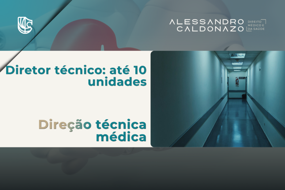 Corredor claro de unidade de saúde privada ilustrando as regras de direção técnica médica da Resolução CFM 2.467/2026, advogado em Campinas, Direito Médico